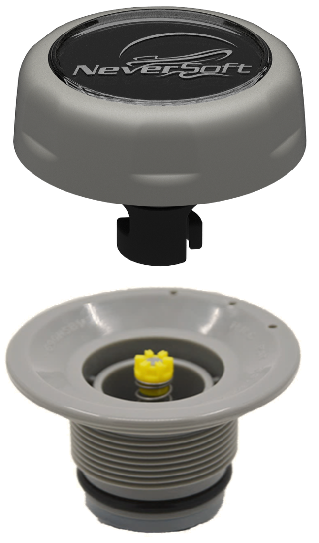 NeverSoft™ Cap for Halkey-Roberts Valves - Light Gray