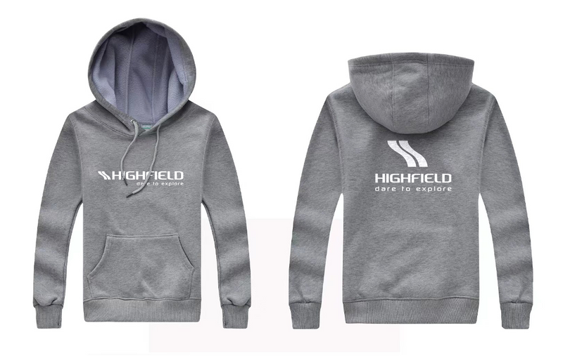 Highfield light grey hoodie sweatshirt