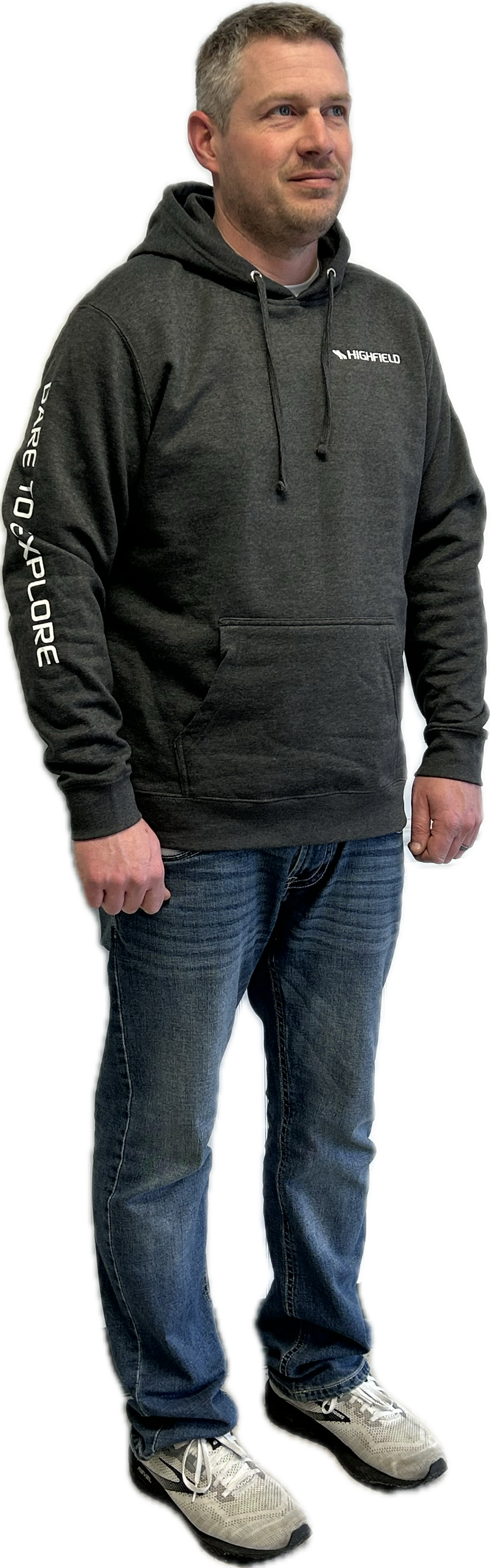 Highfield Dark Grey Hoodie Sweatshirt